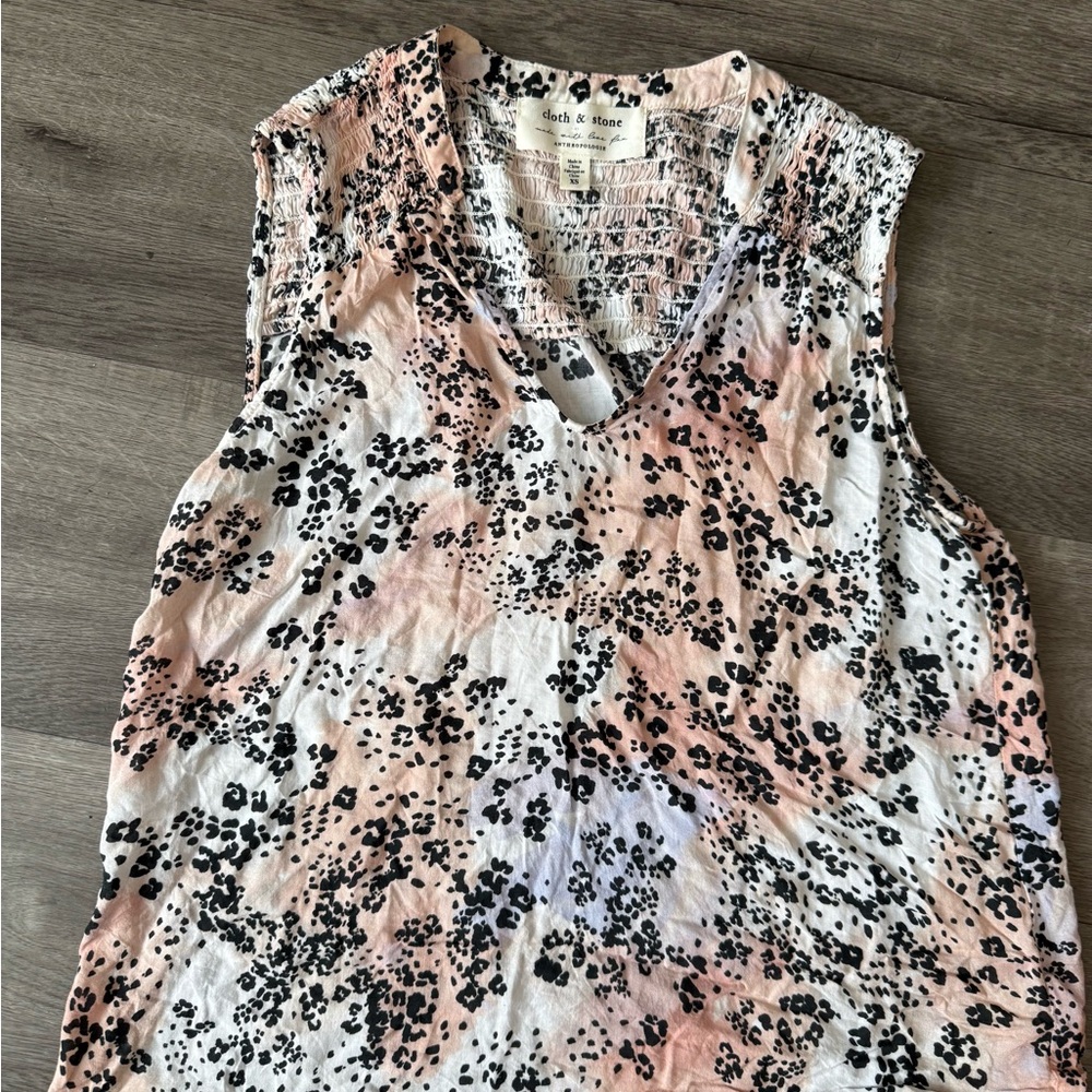 Women's Sleeveless Top - Black and White Floral by Cloth & Stone# 17